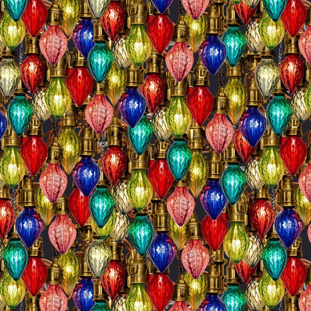 Christmas Lights 4819-77 Steampunk Christmas cotton fabric