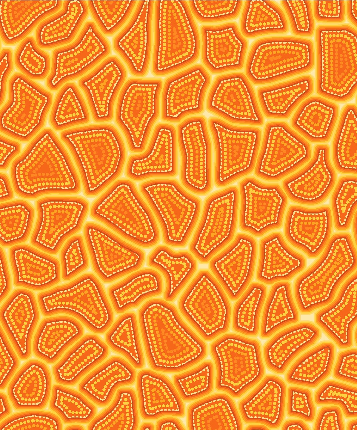 Orange Fabric 5663 Orange Stone Giraffe Fabric