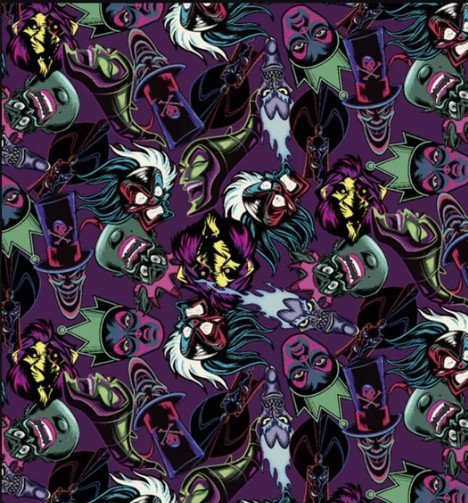 Disney Villain fabric 71858 Purple Halloween fabric