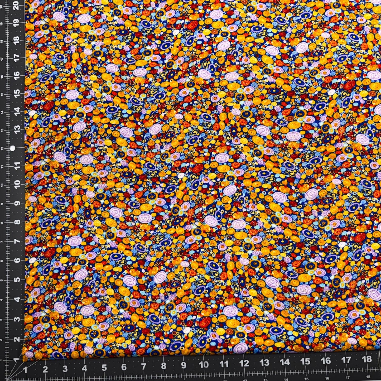 Artistic Floral fabric CM2607 Monet inspired Flower w Gold - Mary Jo Fabrics