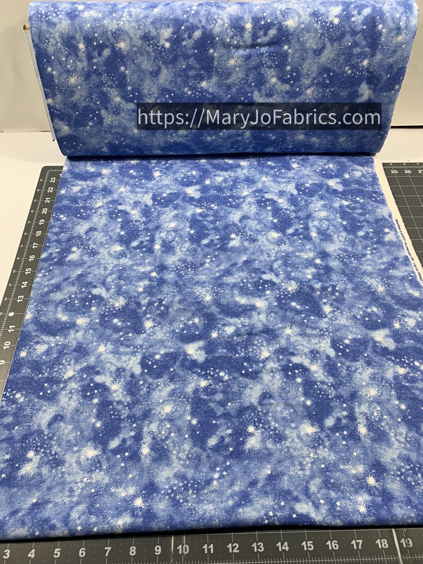 Blue Stars Cotton FLANNEL 44 - 8011 Space Flannel - Mary Jo Fabrics