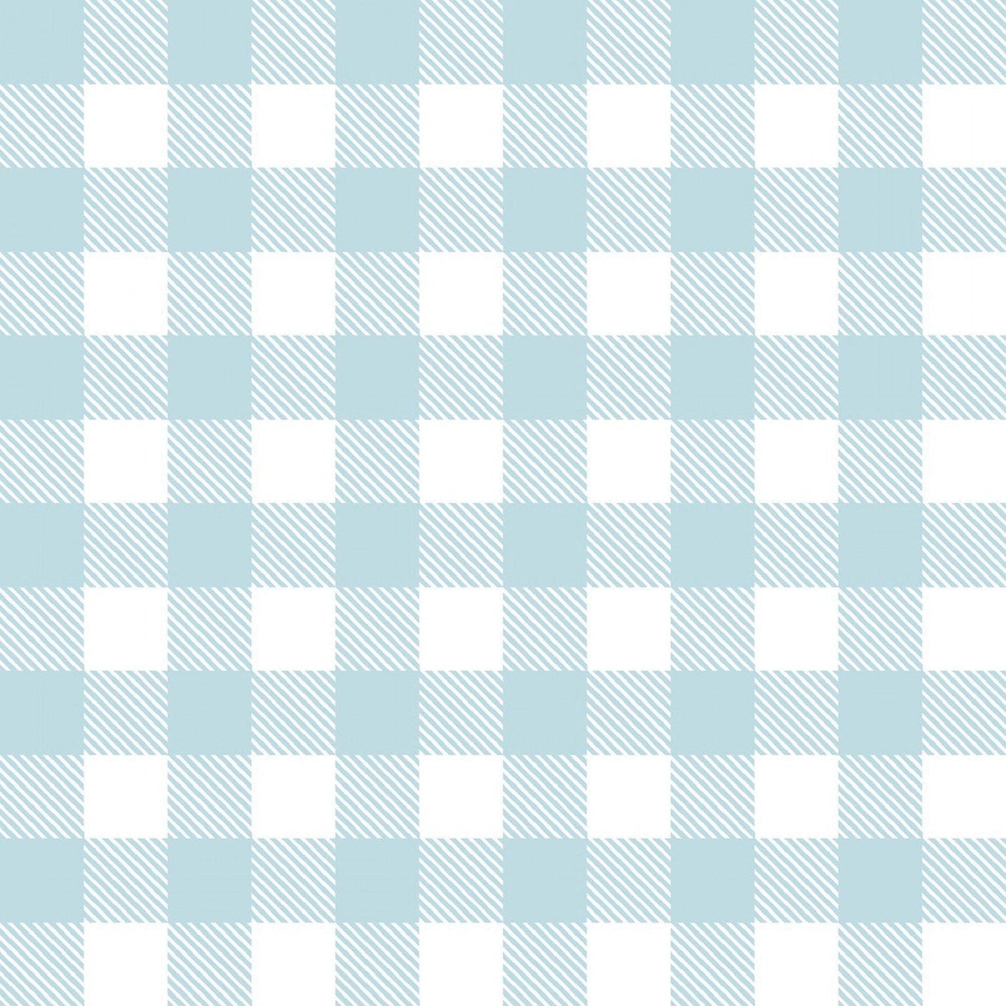 Blue White Buffalo Plaid FLANNEL 17066 Light Blue Check - Mary Jo Fabrics