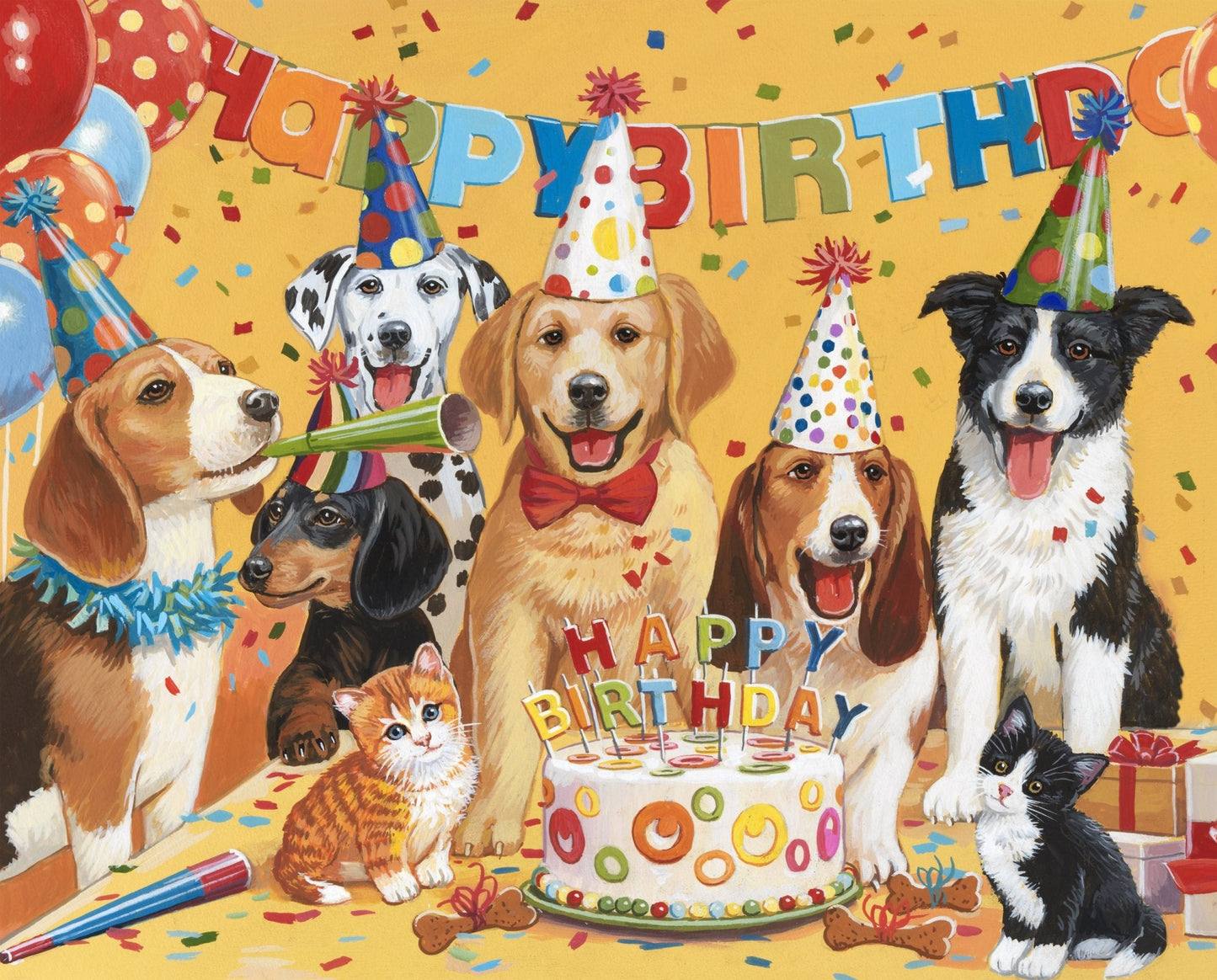Dog Happy Birthday Panel AL55711C1 Birthday Bash - Mary Jo Fabrics