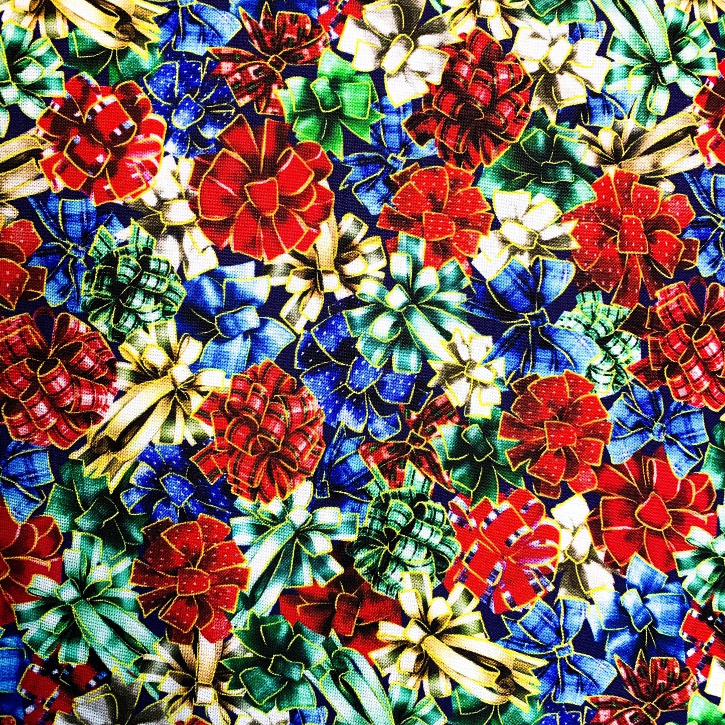 Holiday Bow Christmas Fabric 59-8931 Noel Red Bows - Mary Jo Fabrics