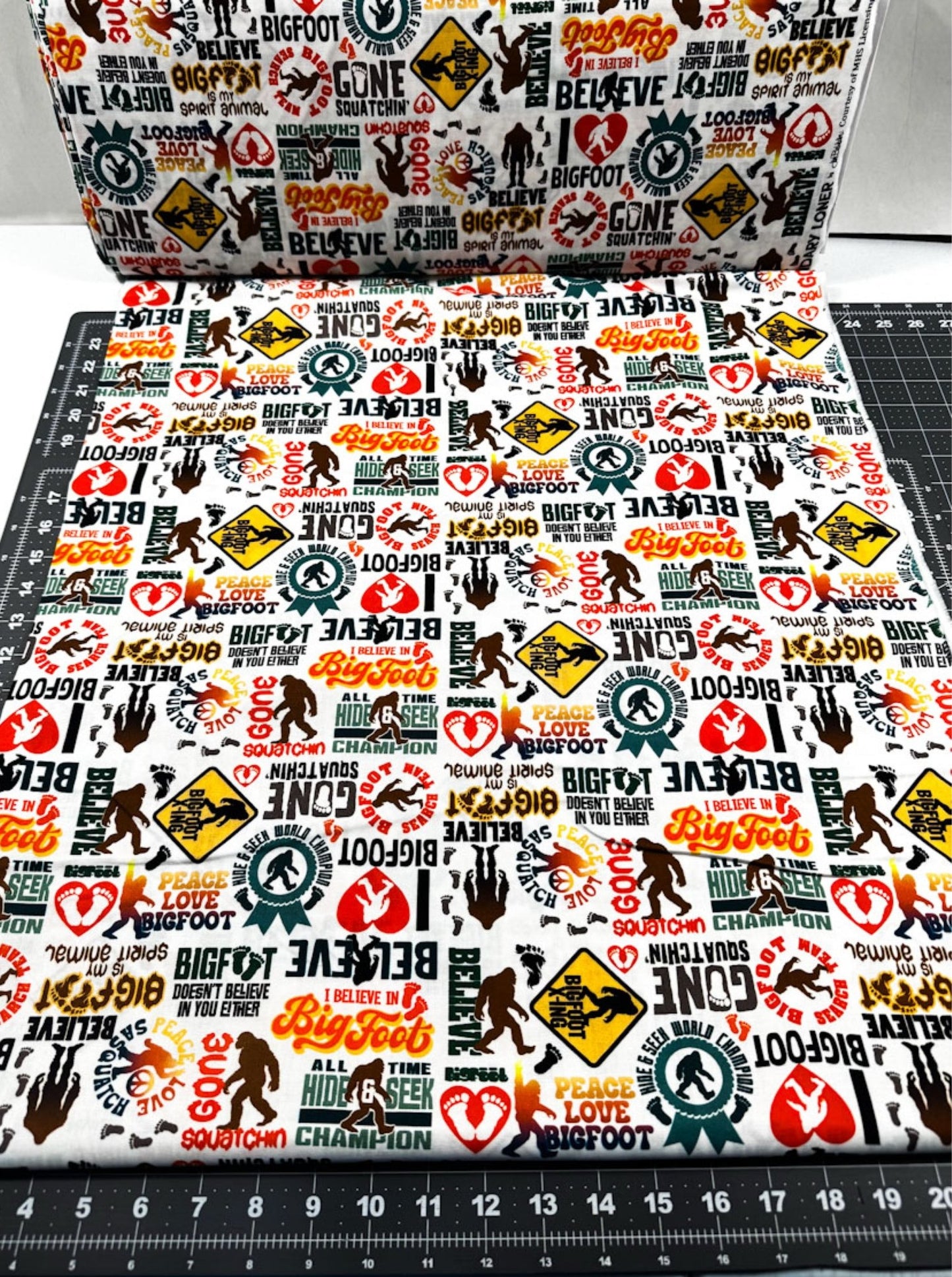 I Believe in Bigfoot Cotton Fabric 23816 Legendary Loner - Mary Jo Fabrics