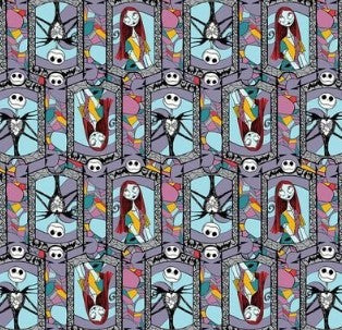 Disney Jack Skellington fabric 65164 Stained Glass Halloween fabric