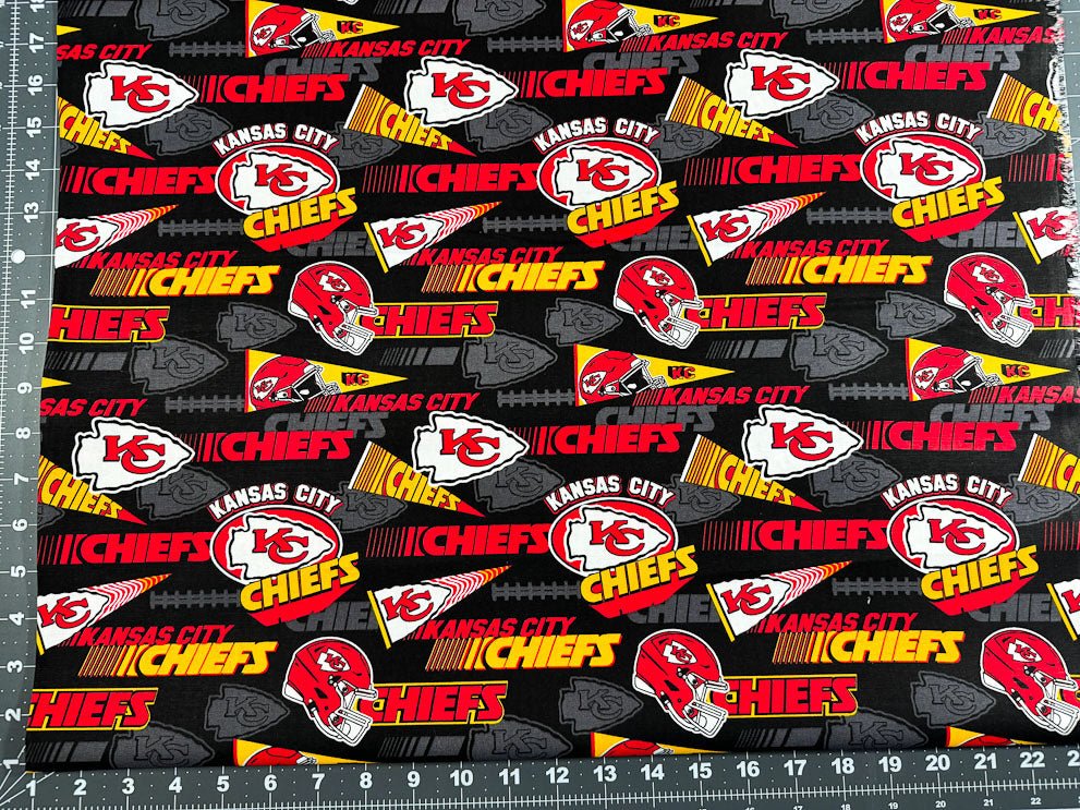 Kansas City fabric 70112D NFL Fabric Kansas cotton fabric - Mary Jo Fabrics