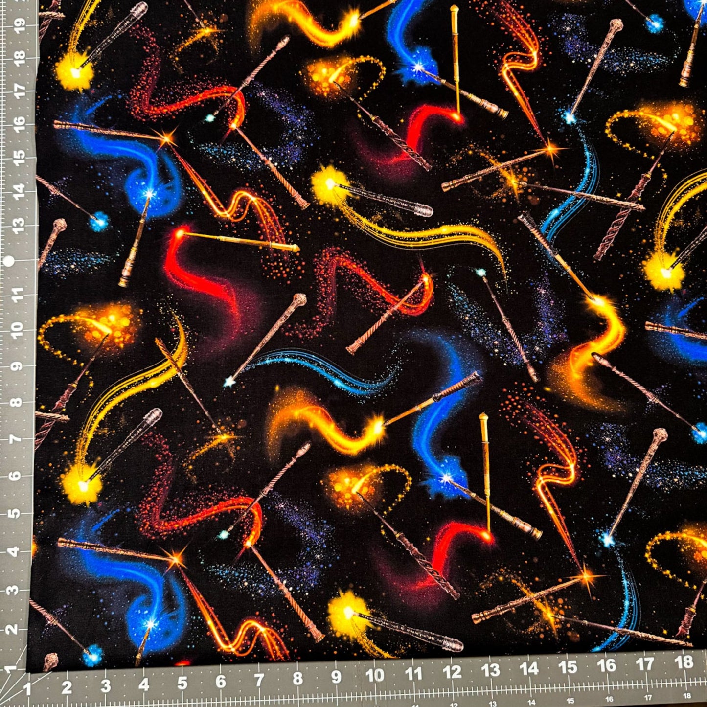 Magic Wand fabric CD2532 Wizard Mystic Library - Mary Jo Fabrics