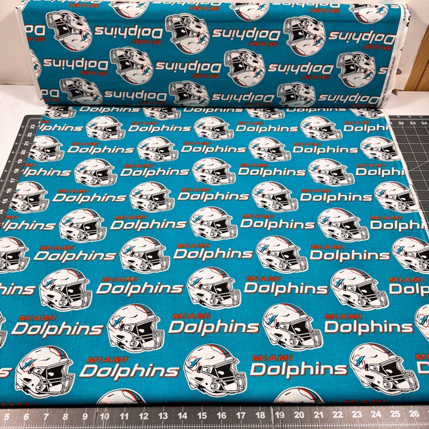 Miami Dolphins Fabric 6459D NFL Cotton Fabric Miami - Mary Jo Fabrics