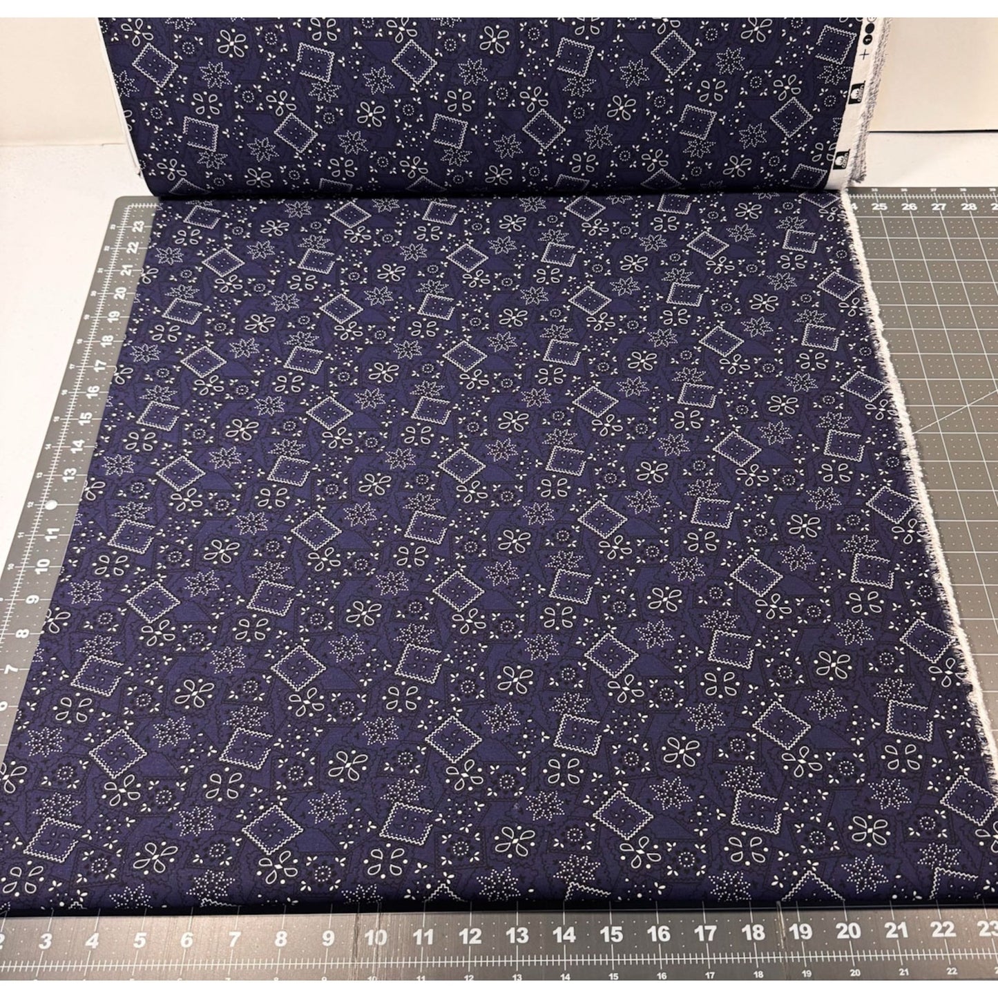 Navy Blue Bandana fabric 11684 dog bandanas - Mary Jo Fabrics