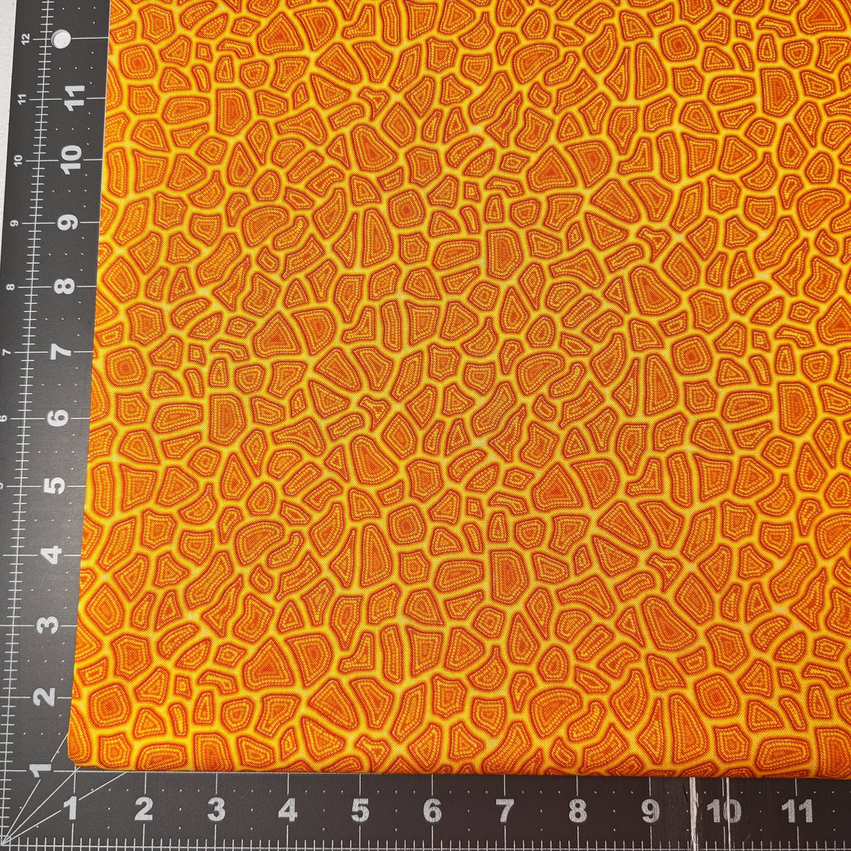 Orange Fabric 5663 Orange Stone Giraffe Fabric - Mary Jo Fabrics