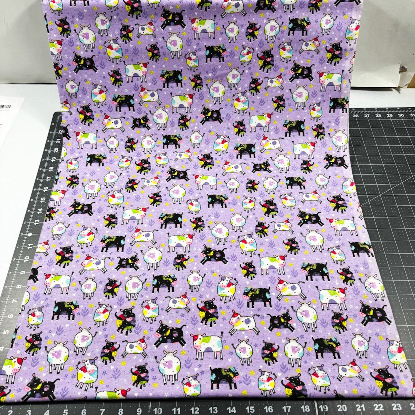 Purple Spotted Cow FLANNEL 44 - 7991 Fun Cows - Mary Jo Fabrics