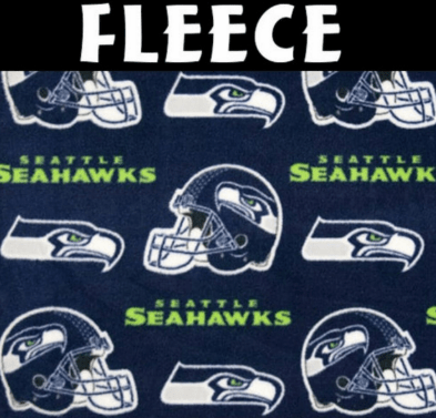 Seattle Seahawks FLEECE Fabric 6400D NFL FLEECE - Mary Jo Fabrics