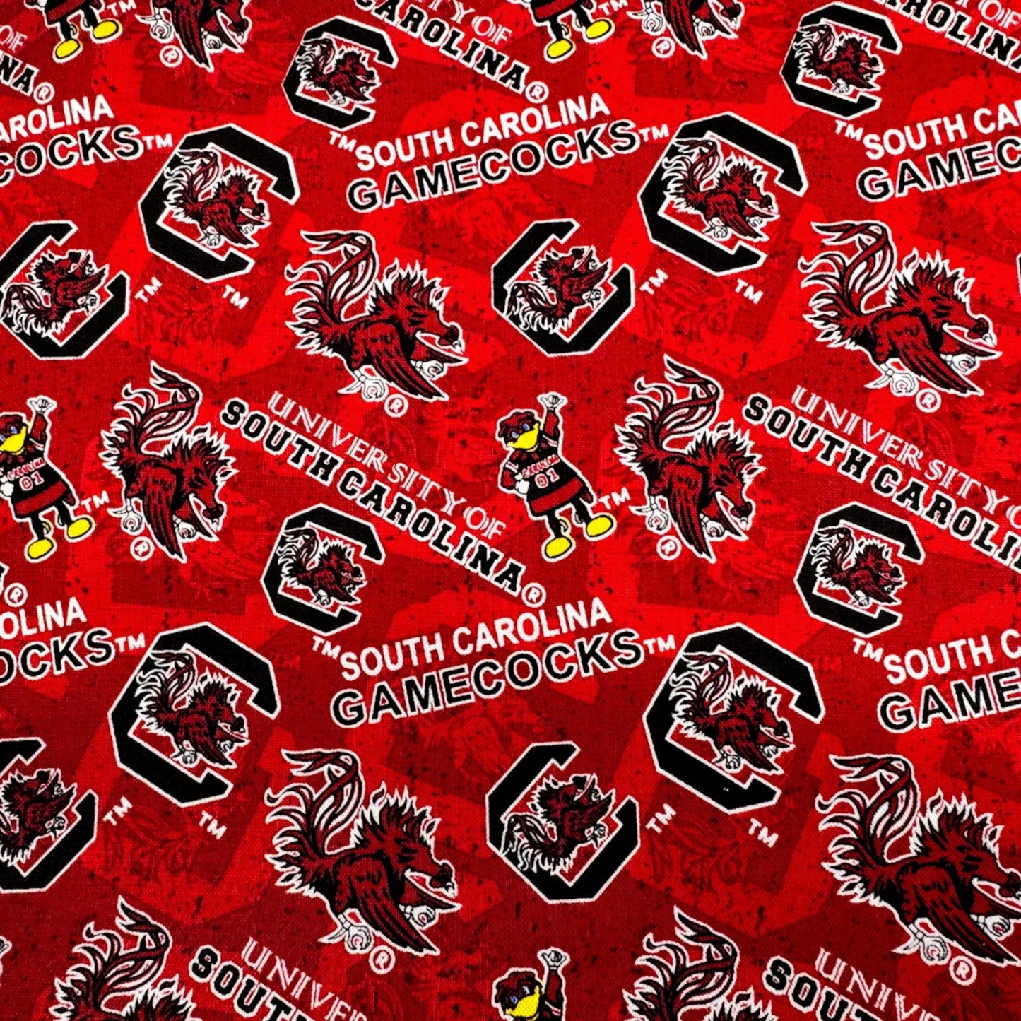 South Carolina Gamecocks Fabric SC1178 USC Gamecock - Mary Jo Fabrics