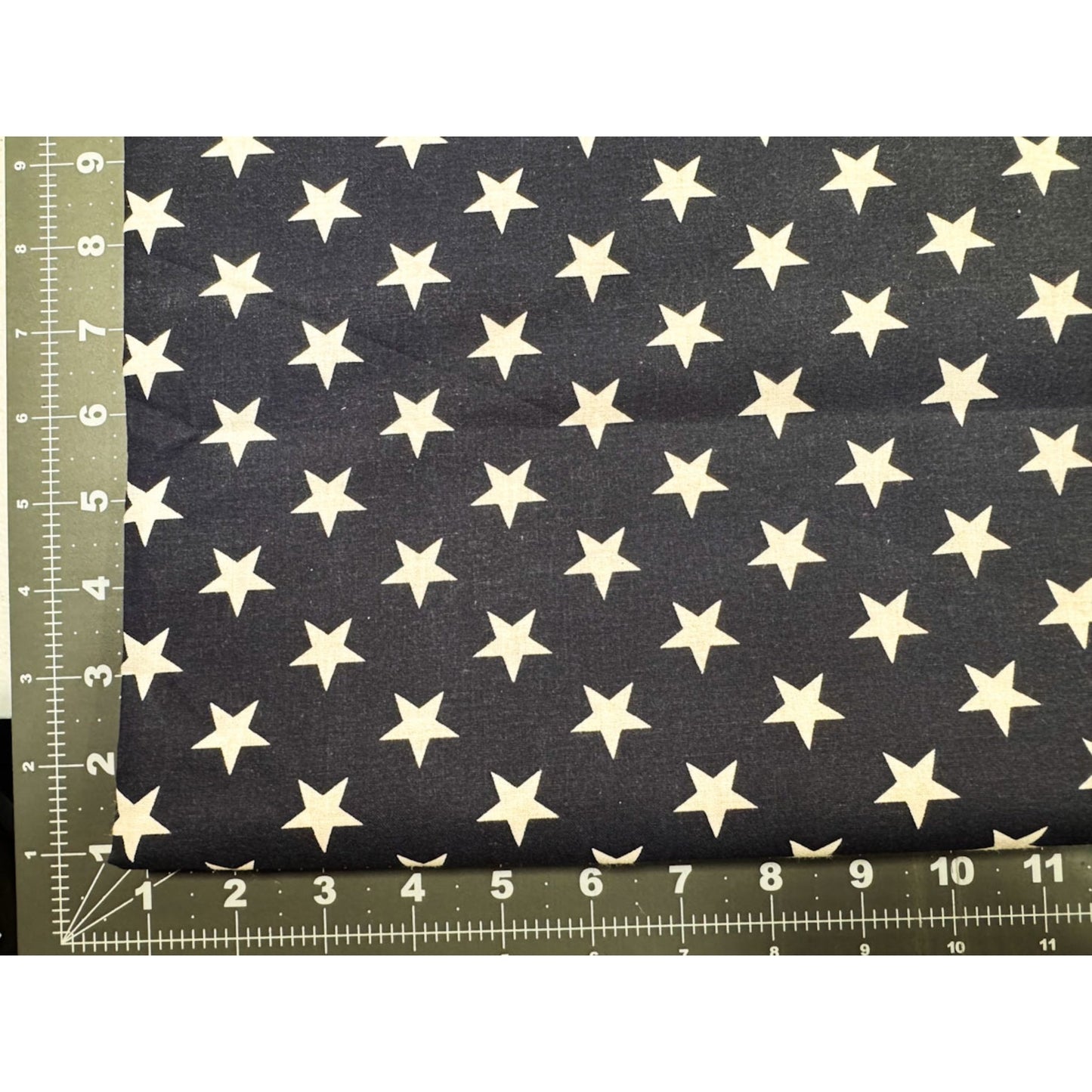 White Stars on Blue quilting fabric 108" quilt backing - Mary Jo Fabrics
