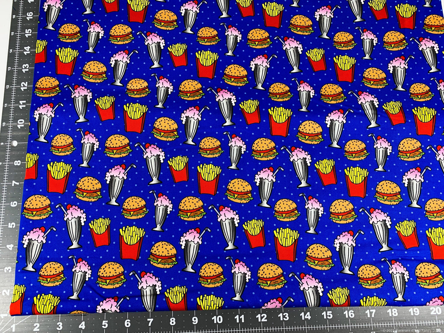 French fries and milkshake quilting fabric Mary Jo Fabrics