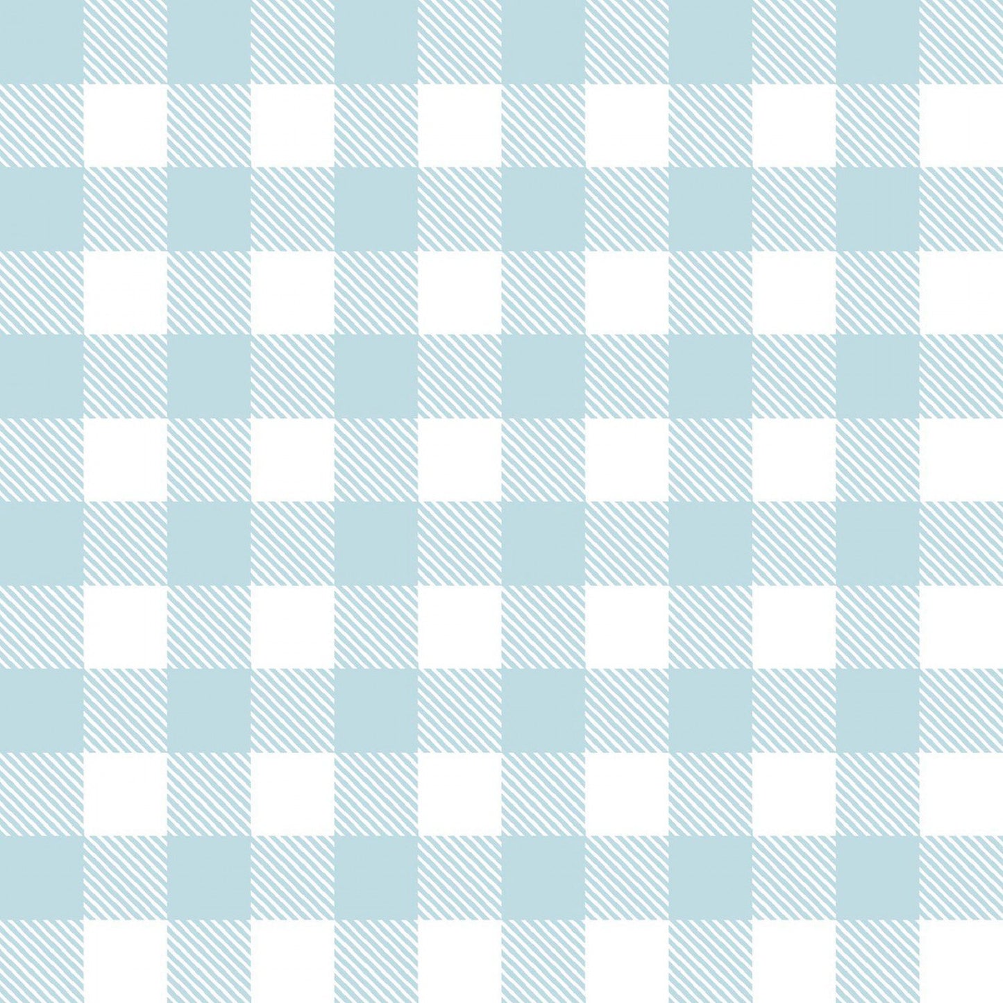 Blue White Buffalo Plaid FLANNEL 17066 Light Blue Check