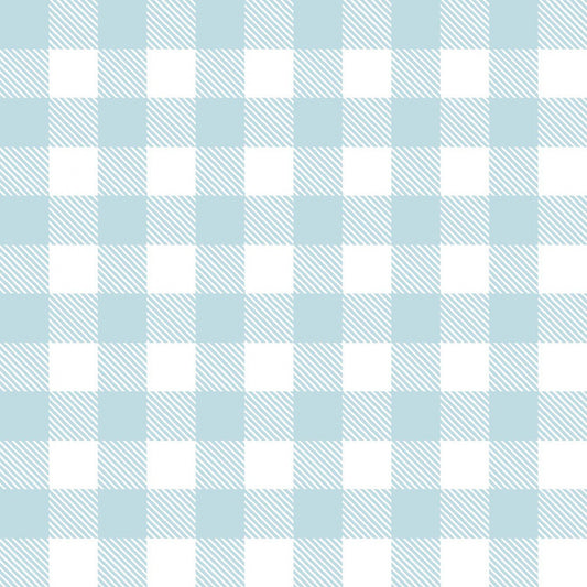 Blue White Buffalo Plaid FLANNEL 17066 Light Blue Check