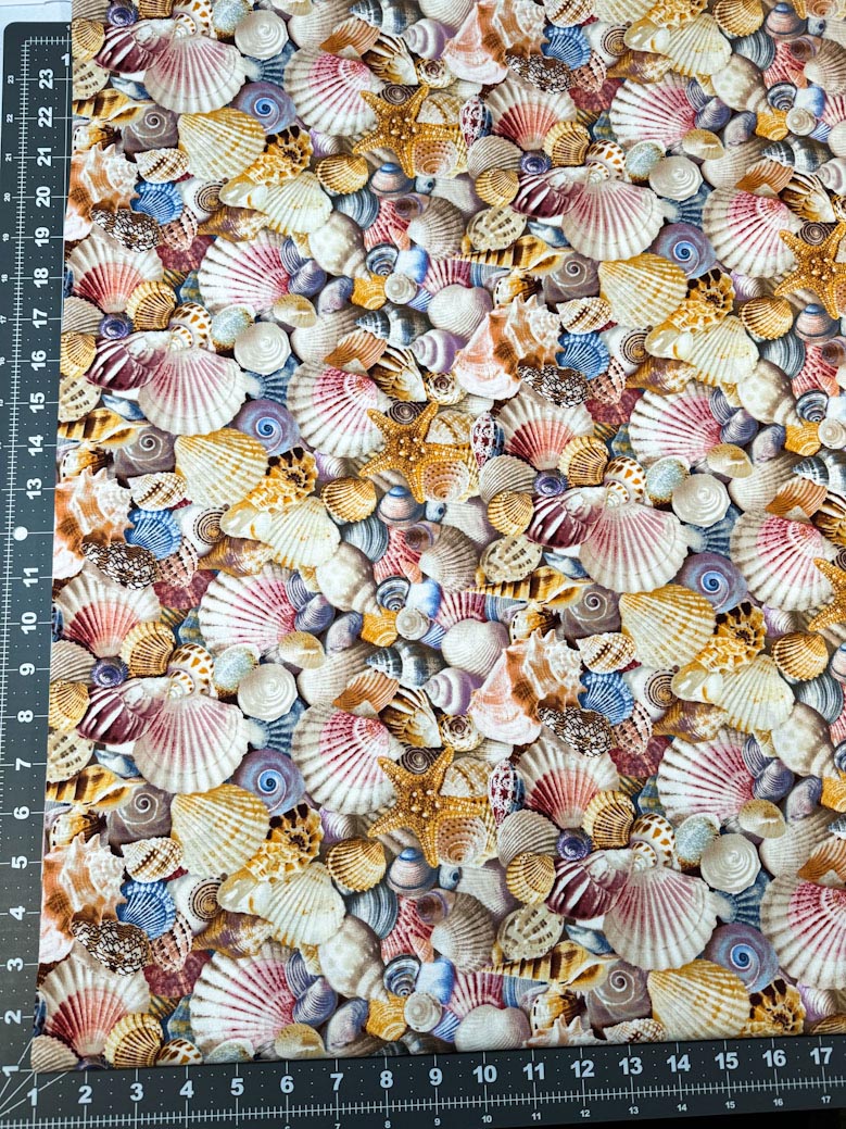 Seashell fabric C8460 Beach cotton fabric