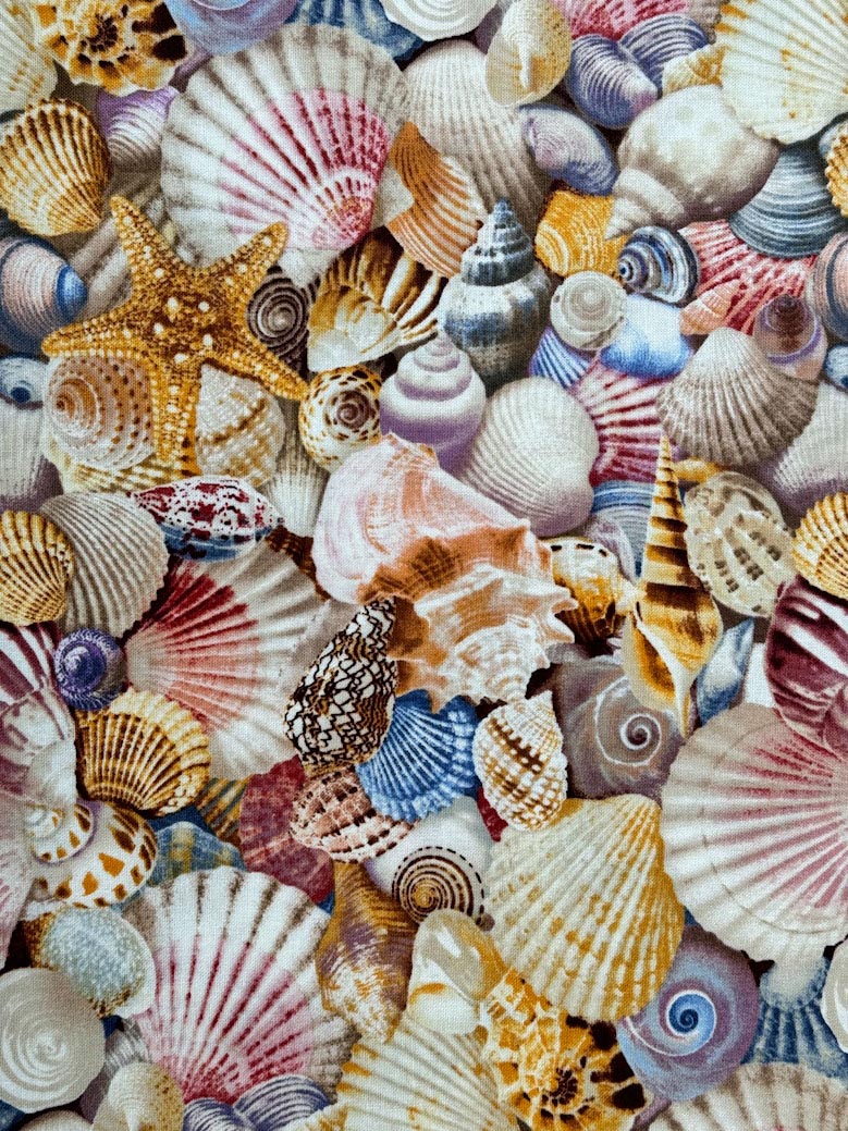 Seashell fabric C8460 Beach cotton fabric
