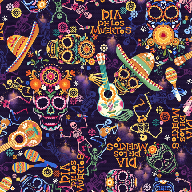 Day of the Dead fabric - Mary Jo Fabrics