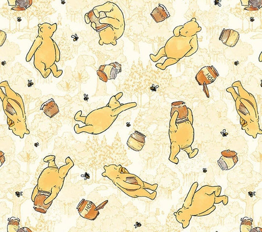 Winnie the Pooh Fabric 8716-44 Honey Pot Classic