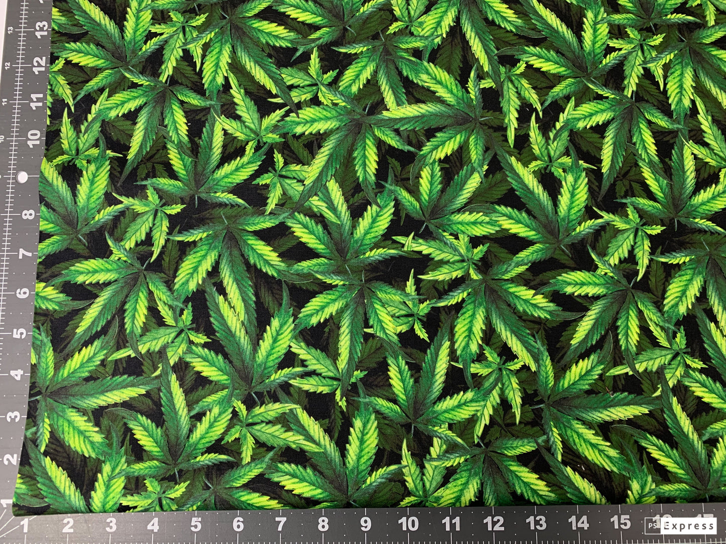 Mary Jane Green Leaf fabric 1324