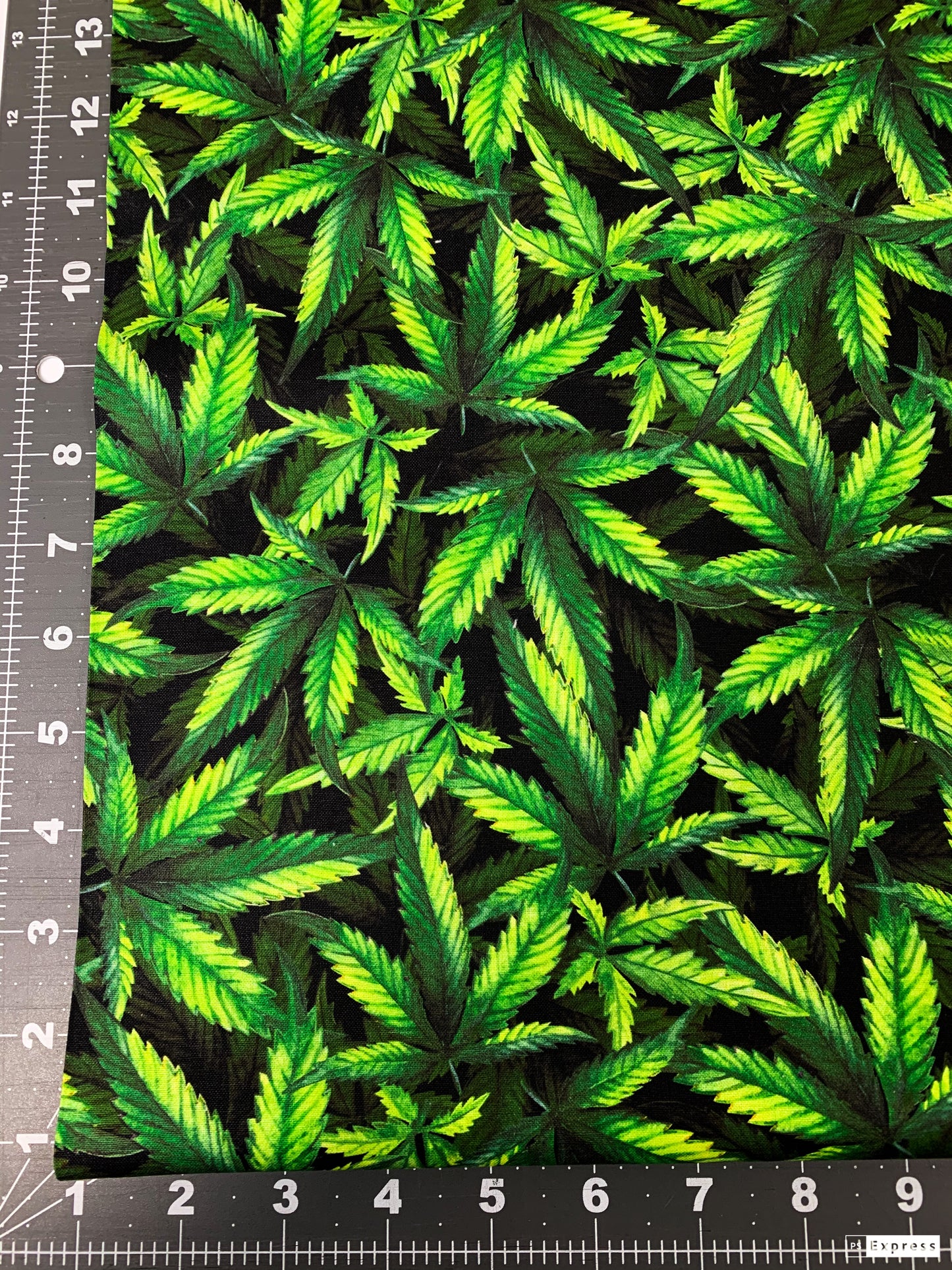 Mary Jane Green Leaf fabric 1324