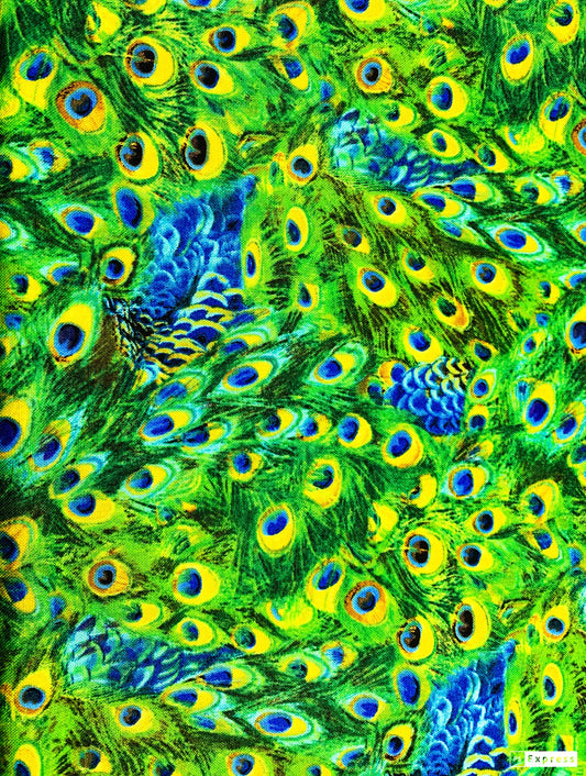 Exotica Peacock feather fabric 589 peacocks fabric