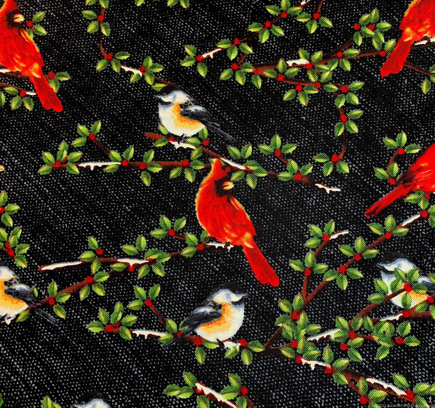 Red Cardinal bird fabric 2712 cardinals fabric