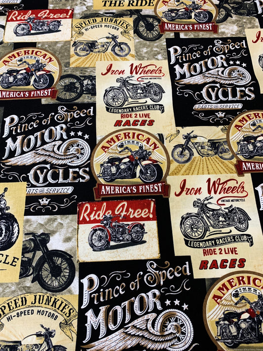 Poster Motorcycle fabric C8049 Prince of Speed fabric