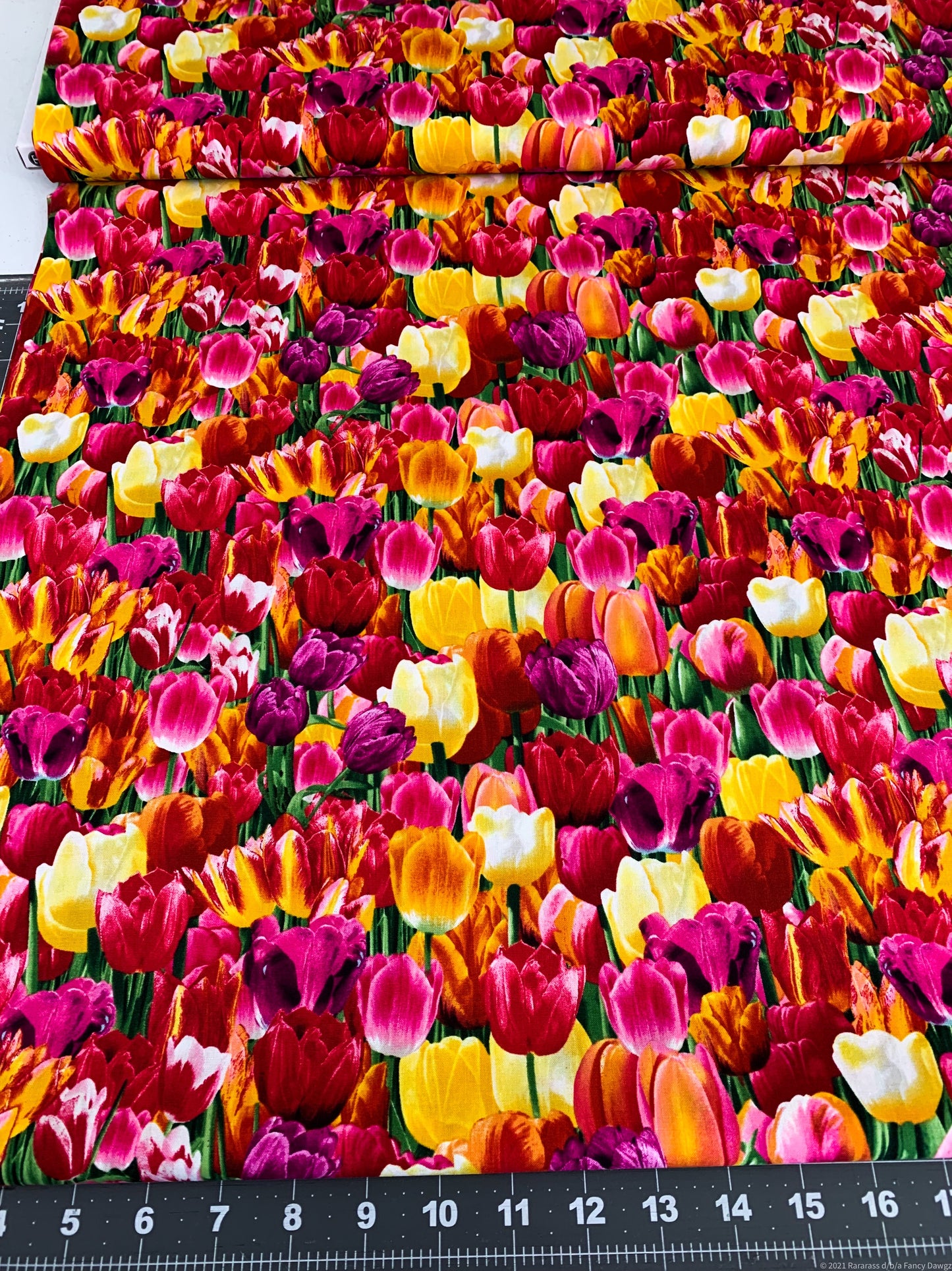 Bright Tulip fabric C6711 beautiful floral fabric