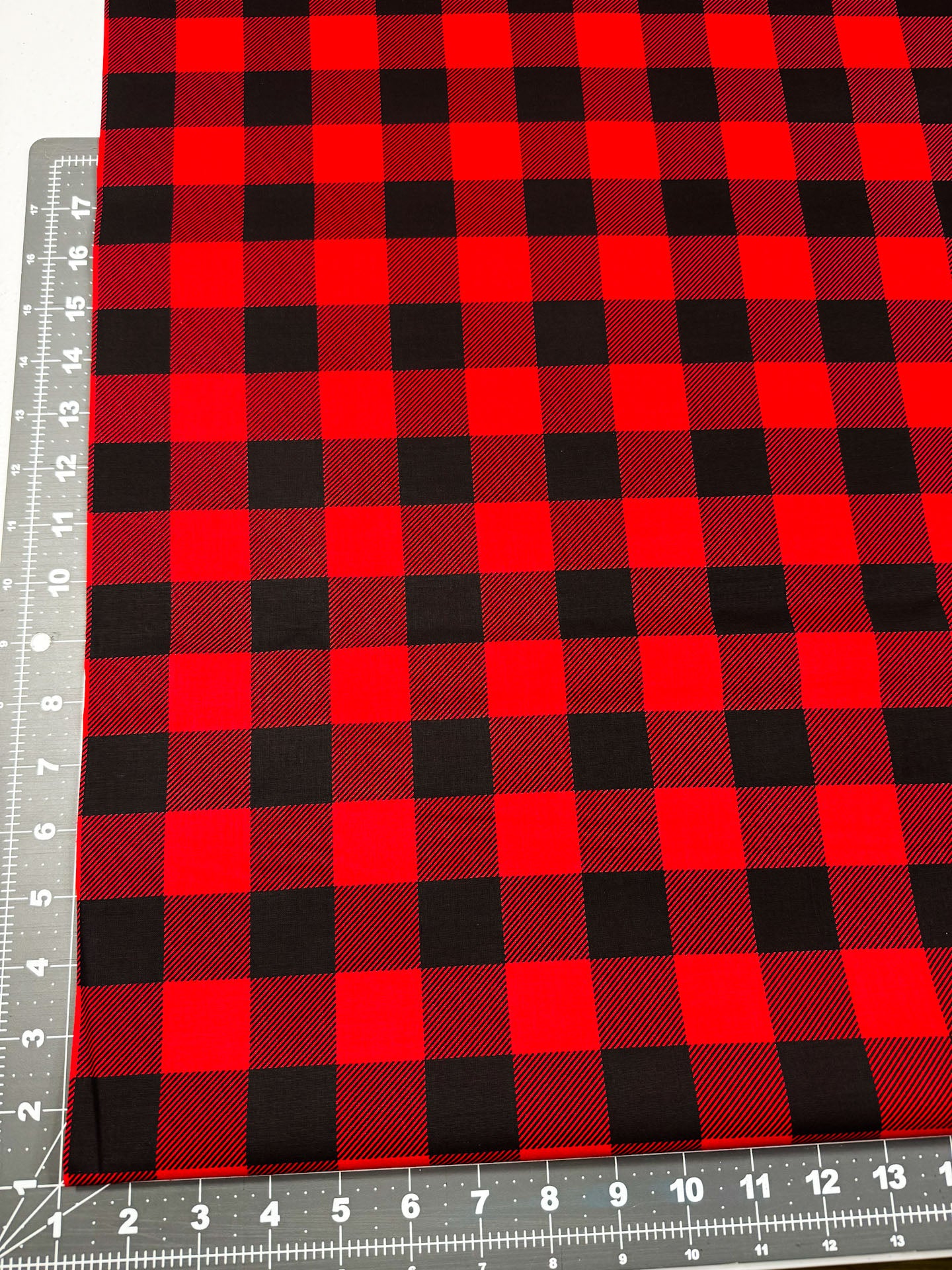 Black and Red plaid fabric buffalo paid cotton fabric