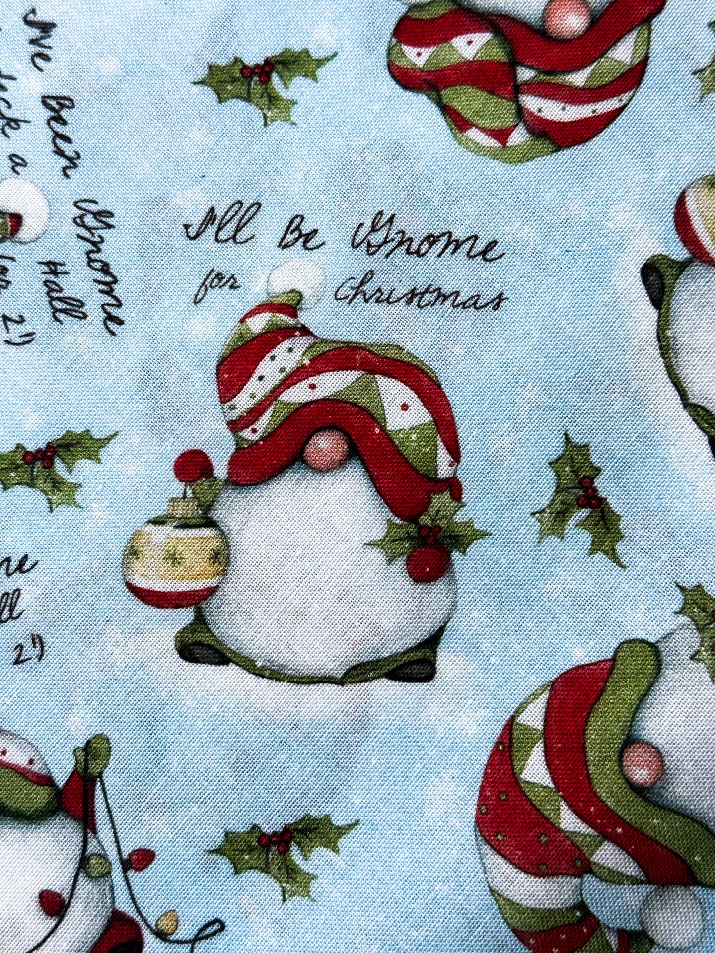 Gnome for Christmas fabric Gnomes quilting fabric