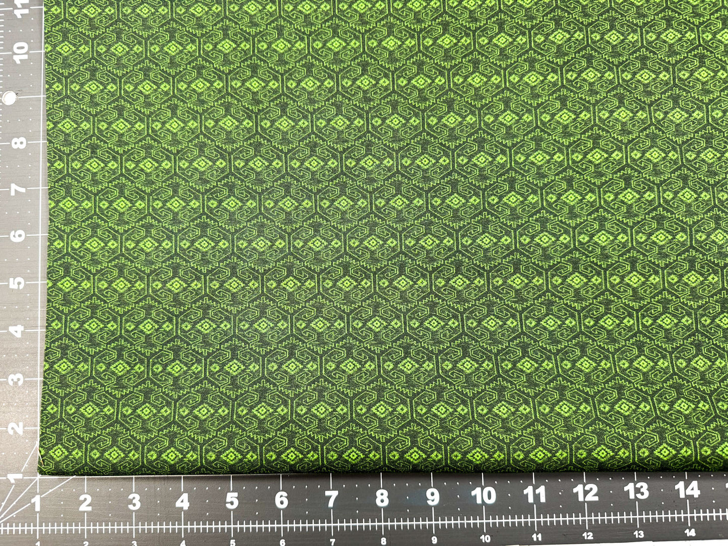 Santa Fe Aztec green blender fabric