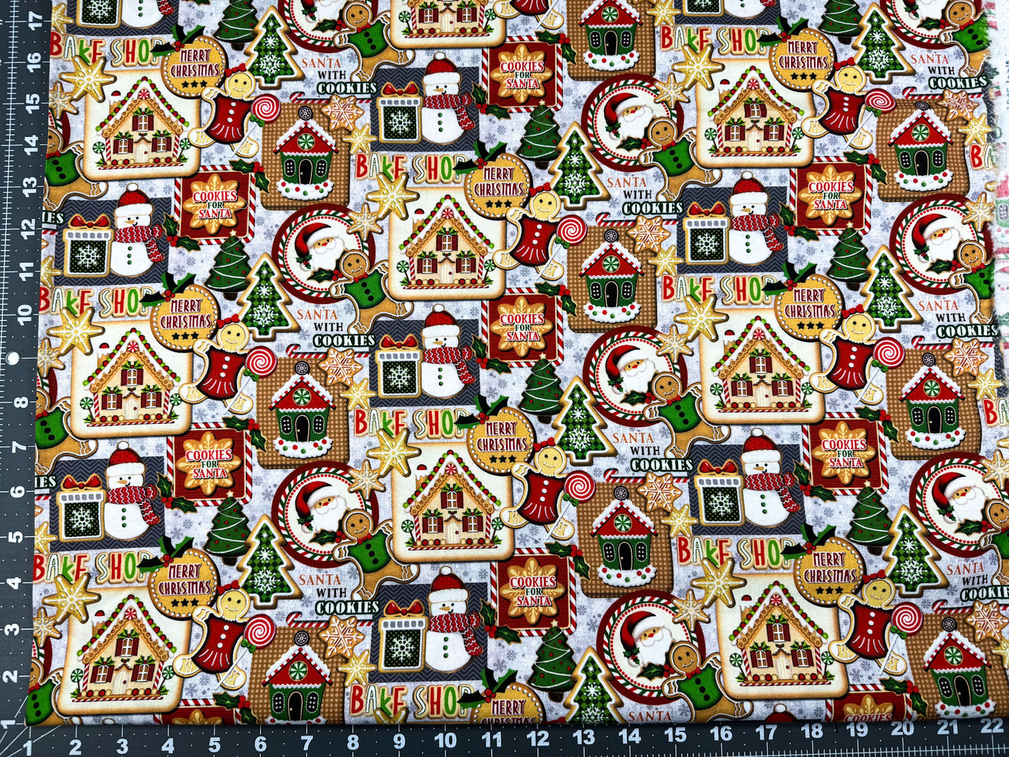 Gingerbread Cookie Christmas fabric