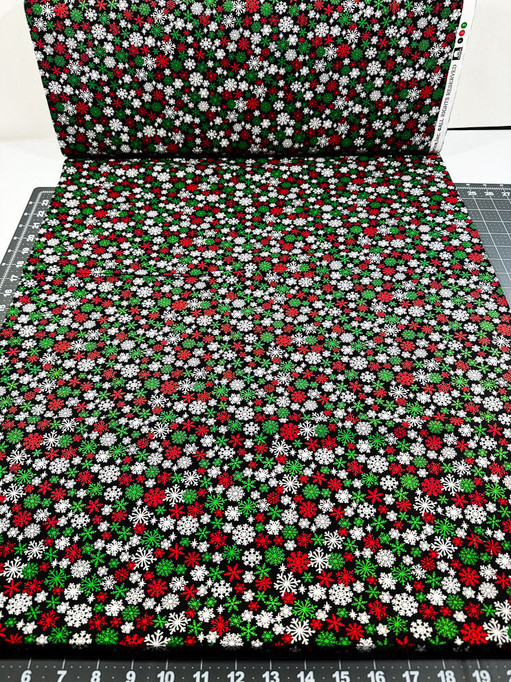 Christmas Snowflake fabric 1947 Christmas cotton fabric