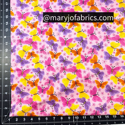 Pink Butterfly FLANNEL 0986-22 Butterflies