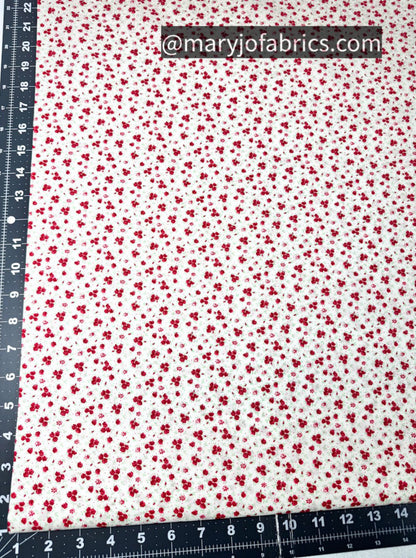 Wild Flower Fabric 45584 Red and Pink Floral