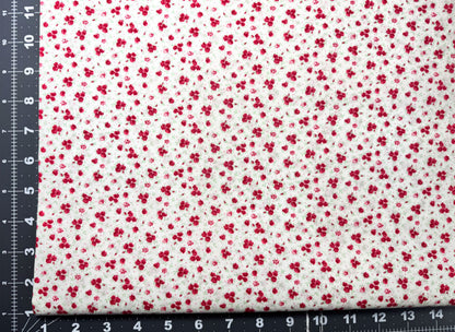 Wild Flower Fabric 45584 Red and Pink Floral