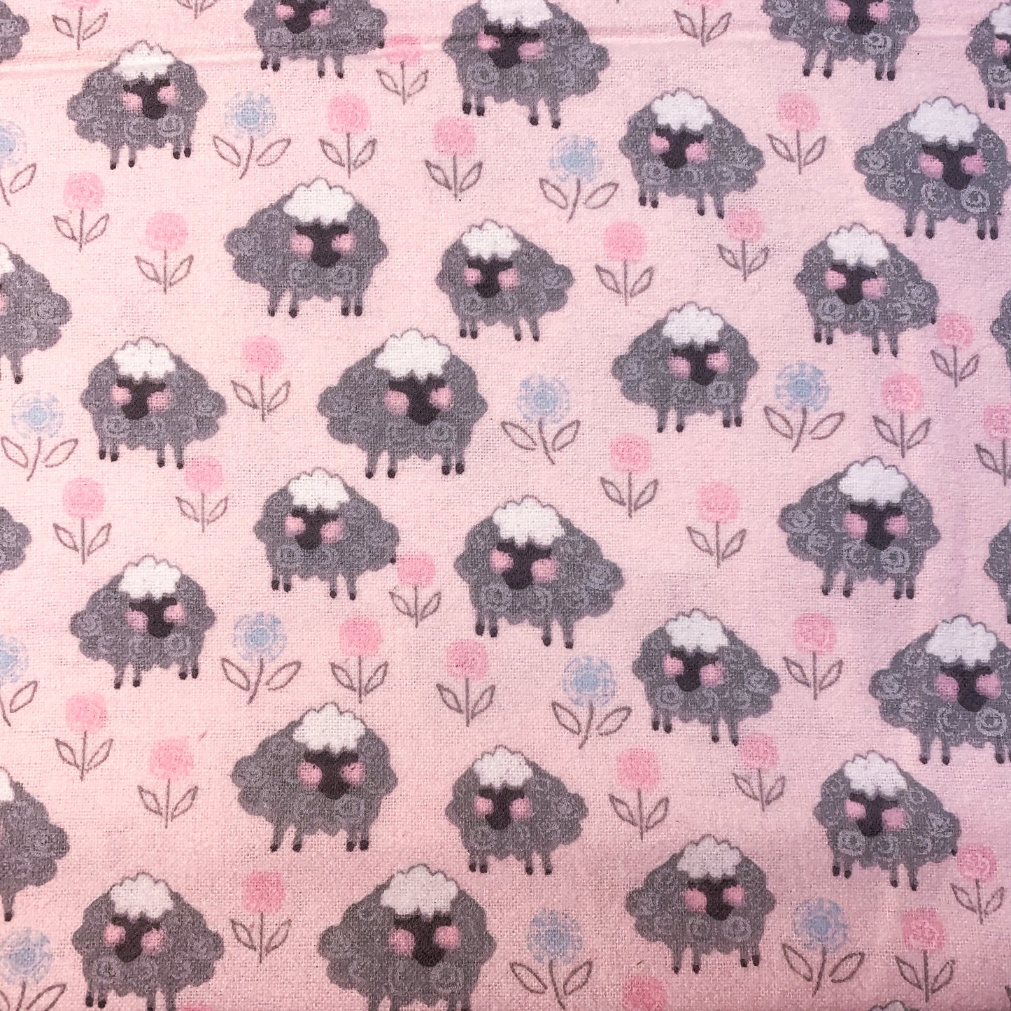 Pink Sheep FLANNEL 13874 Sheep Floral Flannel
