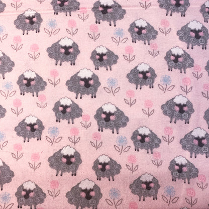 Pink Sheep FLANNEL 13874 Sheep Floral Flannel
