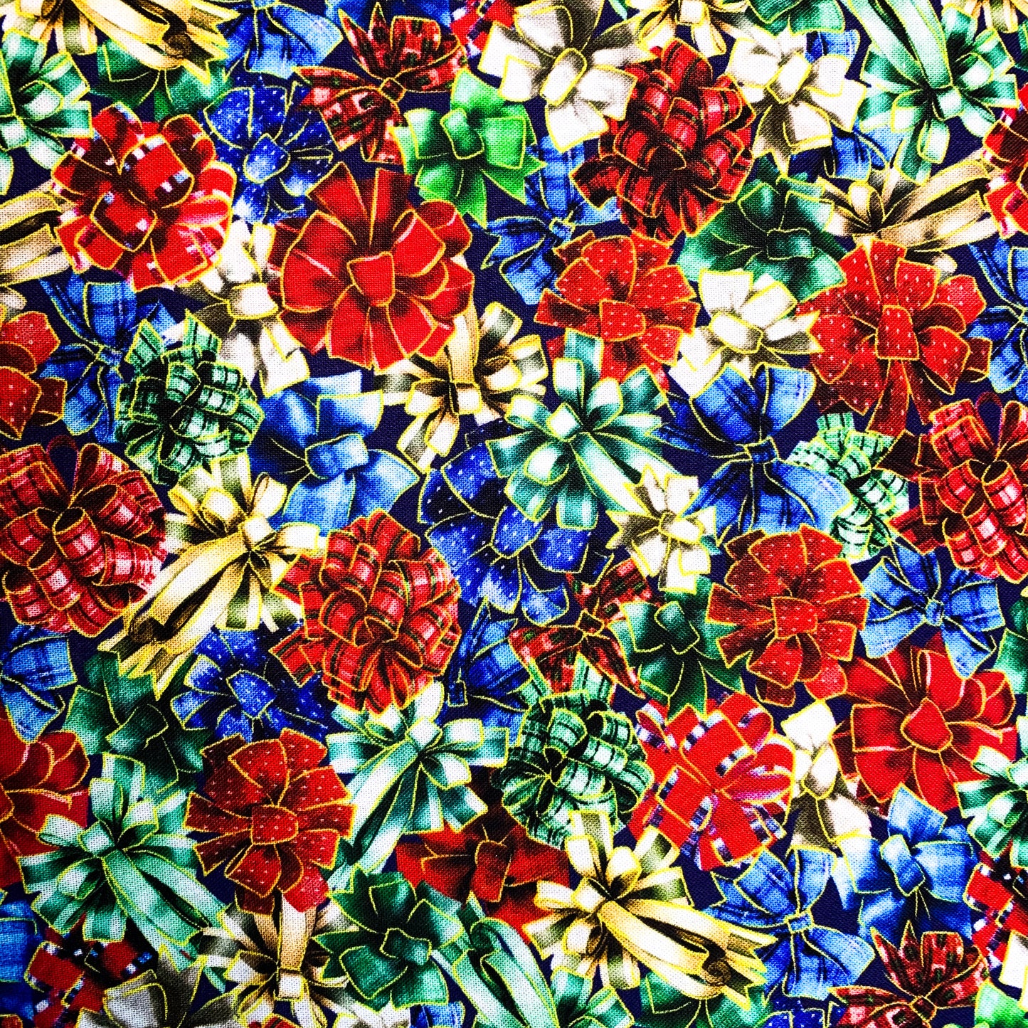 Holiday Bow Christmas Fabric 59-8931 Noel Red Bows