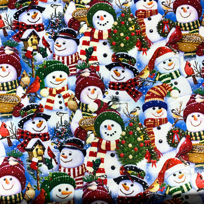Snowman Cotton Fabric AL-3516 Christmas Cotton Fabric