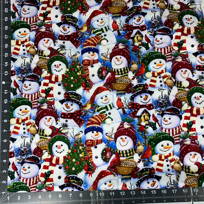 Snowman Cotton Fabric AL-3516 Christmas Cotton Fabric
