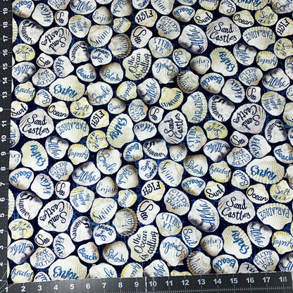 Beach Seashells Fabric C8287 Beach Swim Sea