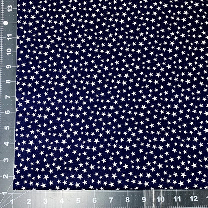 Navy Blue White Star USA fabric DX-9264 Ditsy Star patriotic