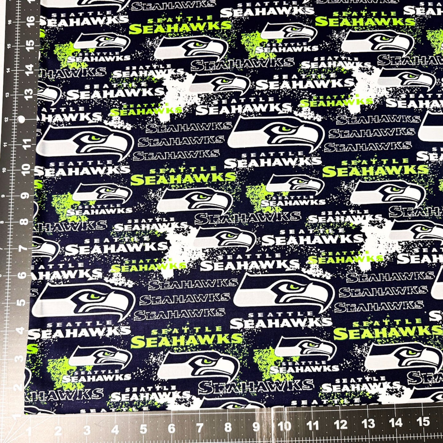 Seattle Seahawks Fabric 70103 NFL Seattle Fabric Distressed