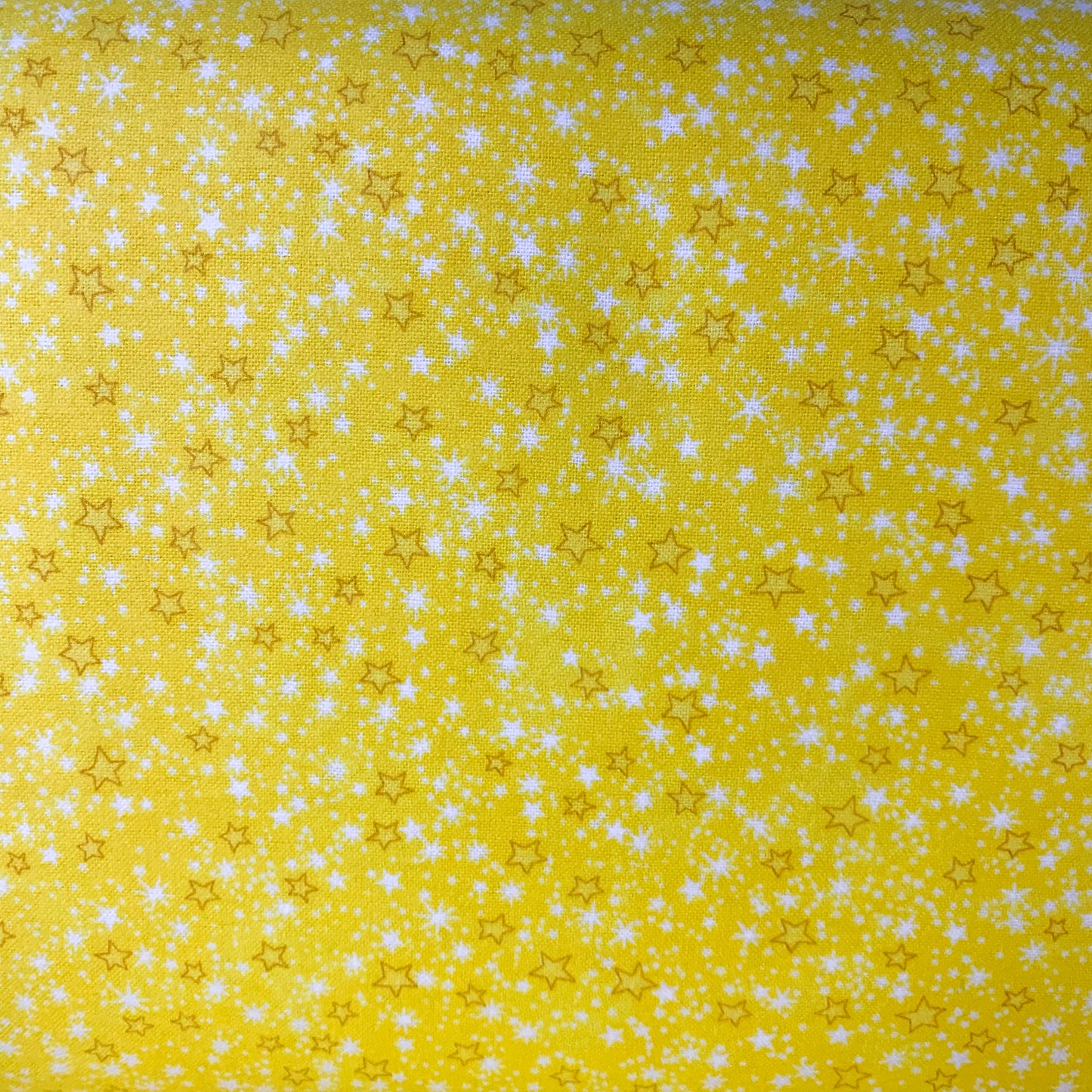 Mini Stars Yellow FLANNEL 9831-44 Space Yellow Star Flannel