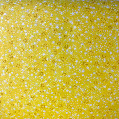 Mini Stars Yellow FLANNEL 9831-44 Space Yellow Star Flannel